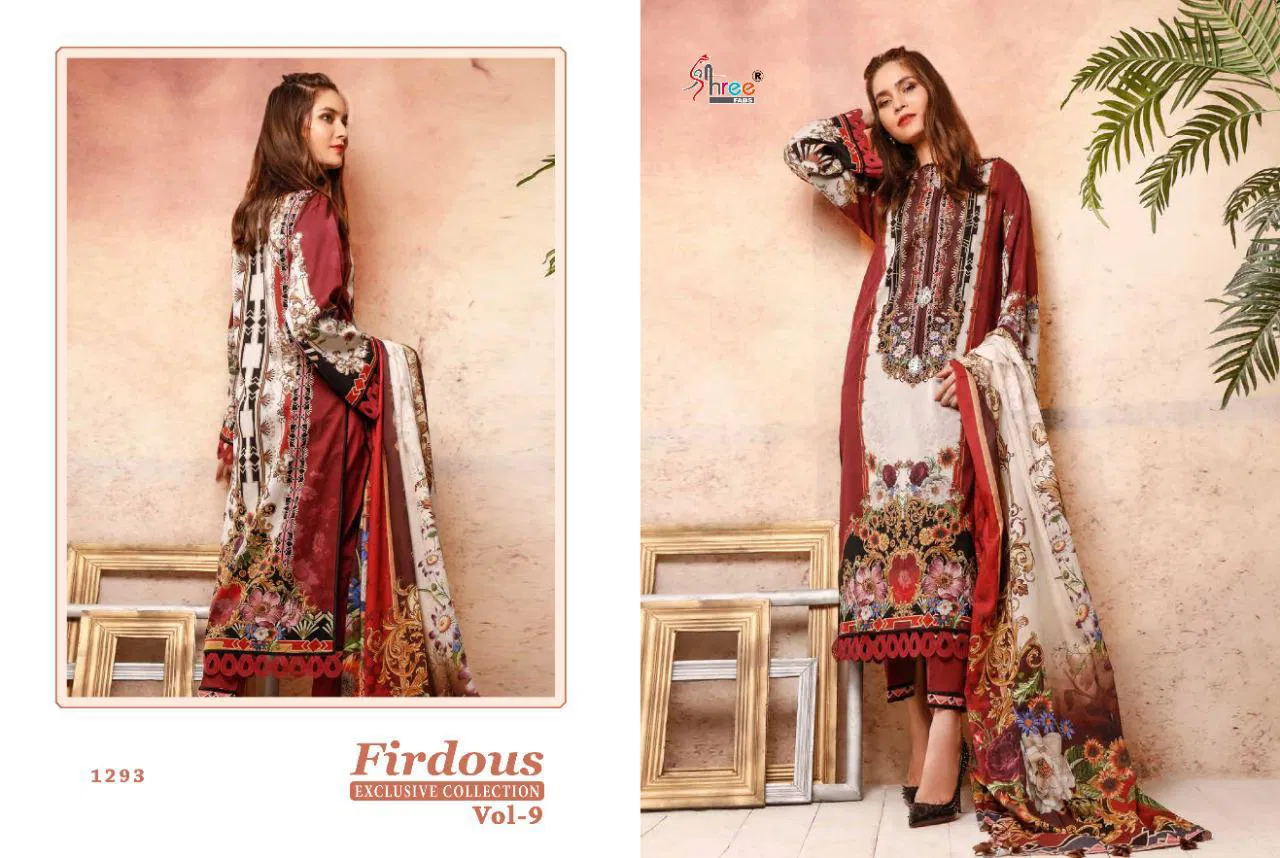 Shree Firdous Exclusive Collection 9 Pure Jam Pakistani Salwar Suits Collection